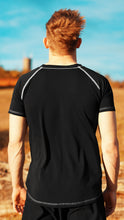 Load image into Gallery viewer, KB Essential Tee in Black with White Thread Detail