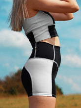 Load image into Gallery viewer, KB Sunkissed Biker Shorts in Black-White