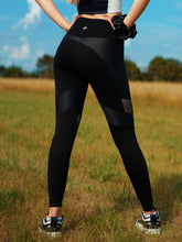 Load image into Gallery viewer, KB Sunkissed Leggings in Black with Mesh Detail