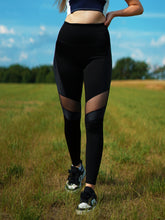 Load image into Gallery viewer, KB Sunkissed Leggings in Black with Mesh Detail