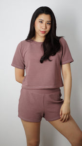 KB Dreamer Cropped Tee in Mauve